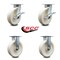 Service Caster 8 Inch Kingpinless Nylon Wheel Caster Brakes 2 Rigid, 2PK SCC-KP30S820-NYR-SLB-2-R-2 - alternate 3